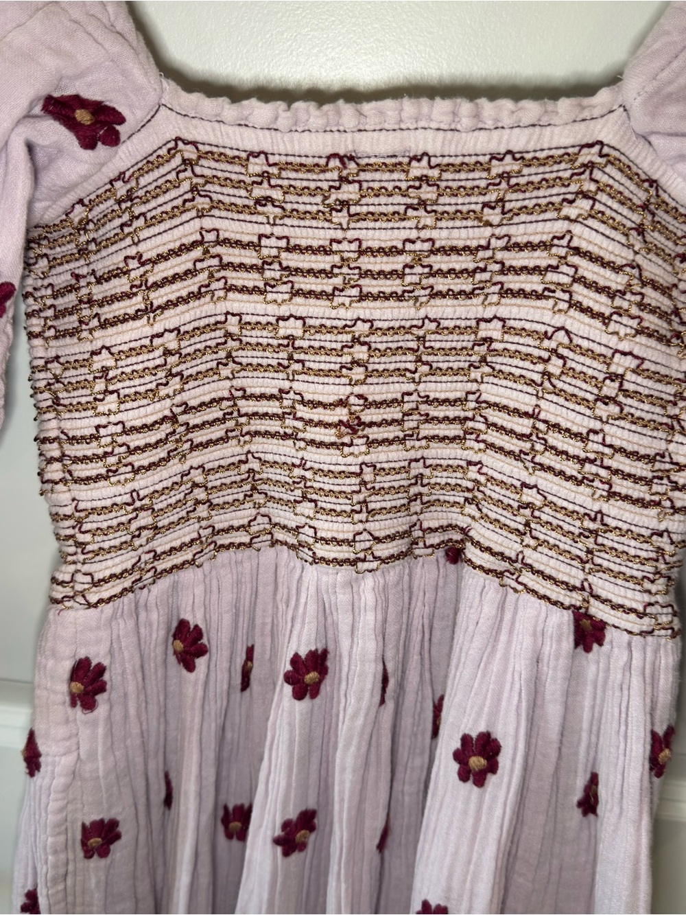 Free People Dahlia Embroidered Maxi Dress in Frost Lavender - Picture 7 of 11